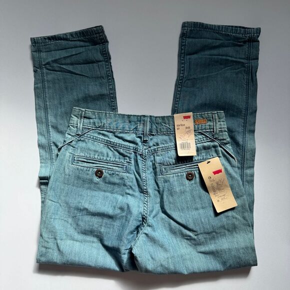 Levi's Relaxed Fit Pleated Light Blue Jeans Size 24 NWT - Picture 3 of 11